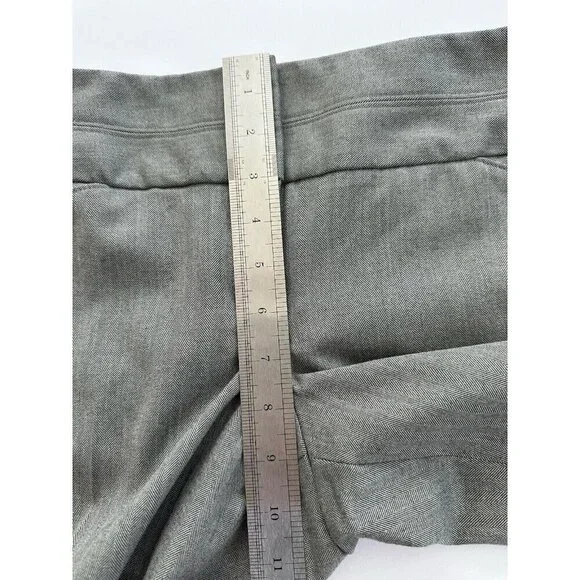 Express Editor Grey Work Career Office Pants Capsule Wardrobe Straight Leg 4R
